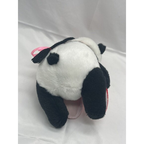 Panda Bear With Red  Tang Suit Gold Red Hat  Plush Stuffed Animal Soft Toy 7'' - Picture 8 of 9